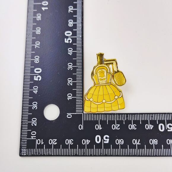Disney Loungefly Belle Perfume Pin Yellow Stained Glass Enamel - Picture 8 of 8